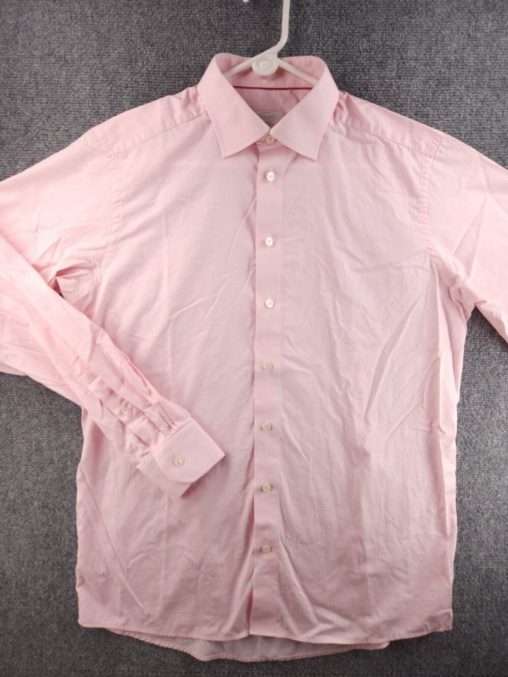 Eton Romania Pink 16.5 Striped Cotton Elegant Shirt Button Up Convertible Cuff - Picture 3 of 16